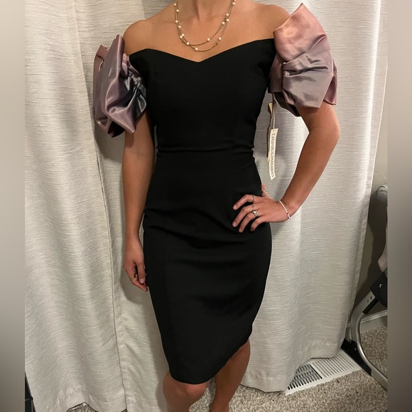 Vintage glam 80’s 90’s little black dress, NWT, size 6 - Picture 1 of 6
